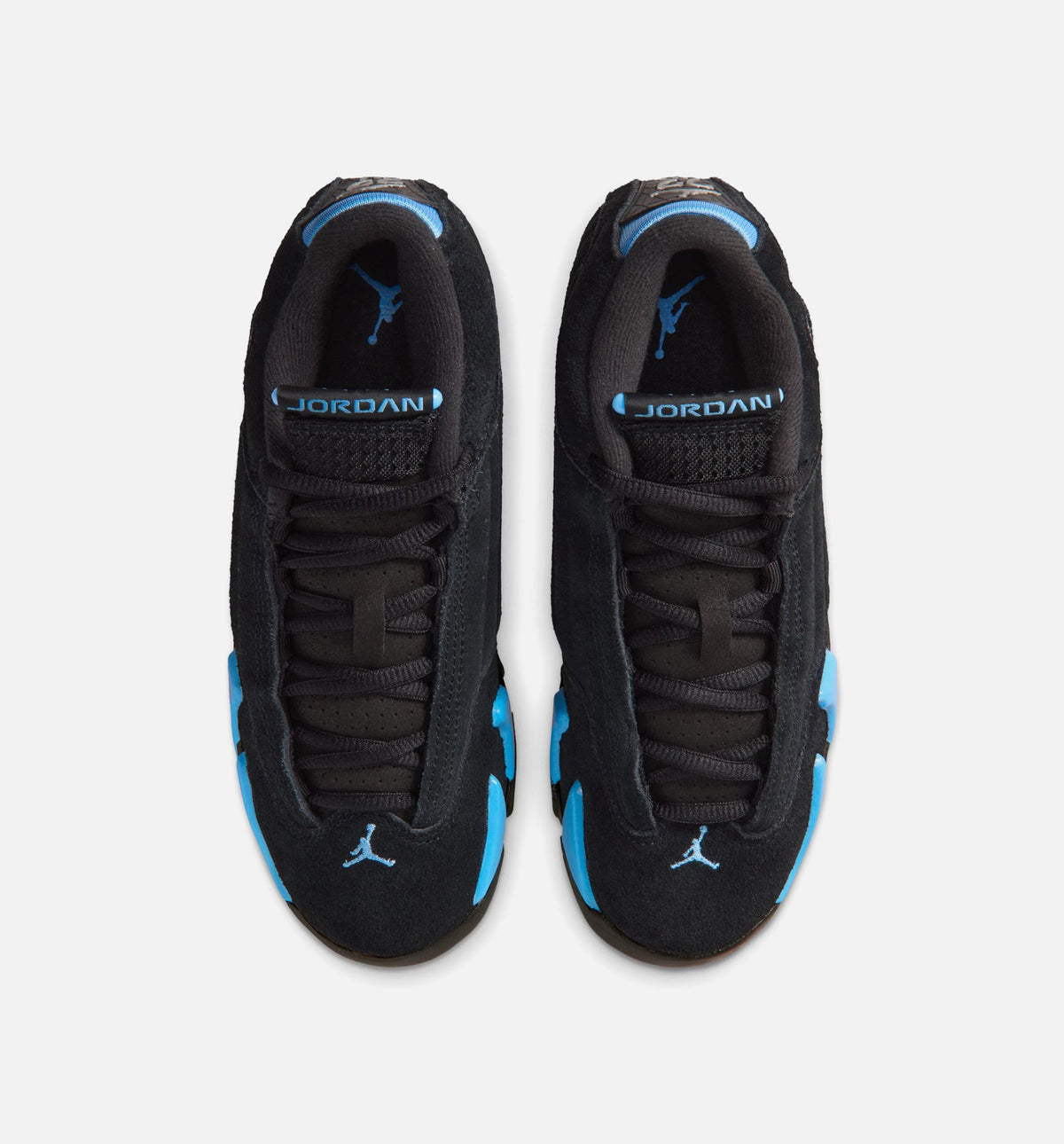 Air Jordan 14 Retro Black University Blue Big Kids' Lifestyle Shoes - Black/White/University Blue