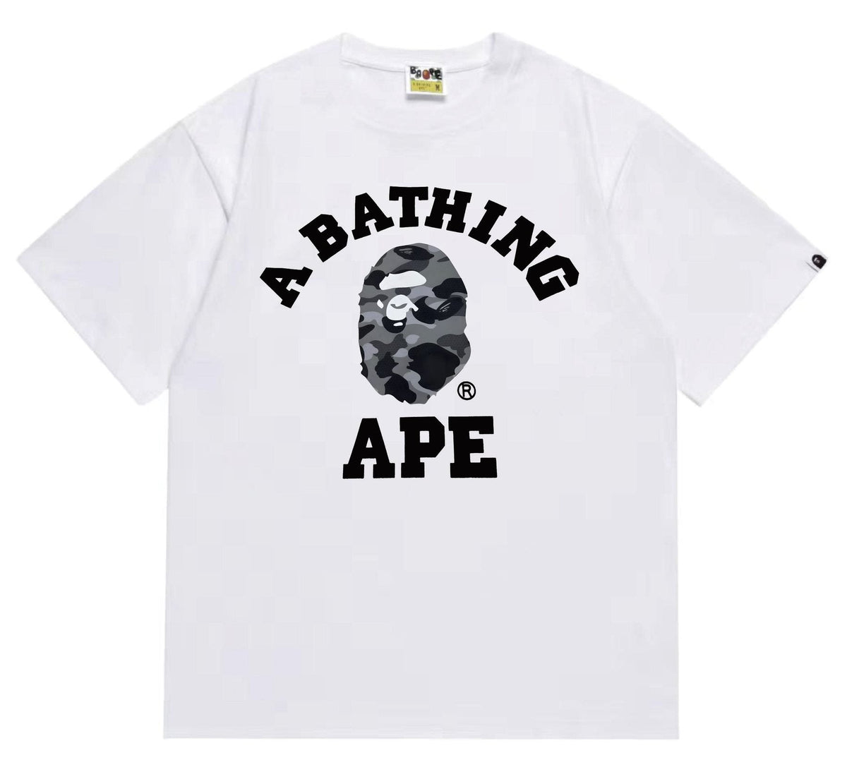 BAPE Grey Camo Ape Head Graphic T-Shirt